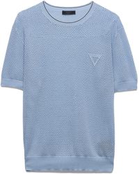 Prada - Short-Sleeved Crewneck Jumper - Lyst