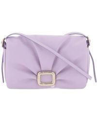Roger Vivier - Ruched Detailed Mini Crossbody Bag - Lyst