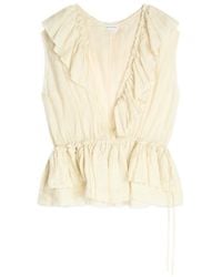 Dries Van Noten - Muslin Ruffled Top - Lyst