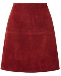 Loulou de Saison - Engel Vent Suede Mini Skirt - Lyst
