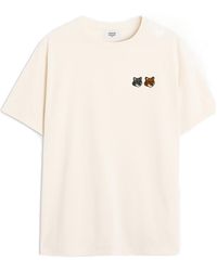 Maison Kitsuné - Maison Kitsuné Twin Fox Embroidered T-Shirt - Lyst