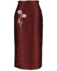 Erdem - Embroidered Mikado Pencil Skirt - Lyst