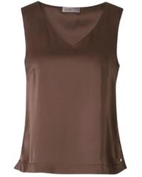 Herno - Satin-Finish V-Neck Blouse - Lyst