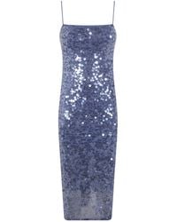 Ralph Lauren - Lauren Sequined Slip Midi Dress - Lyst