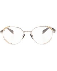 Balmain - Eyewear Brigade Round-Frame Glasses - Lyst