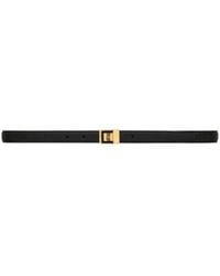 Saint Laurent - La 66 Buckle Thin Belt - Lyst
