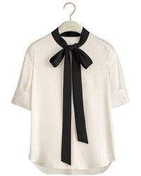 Dior - Amour Tie-Collar Shirt - Lyst