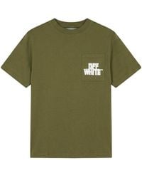 Off-White c/o Virgil Abloh - Logo-Print Pocket T-Shirt - Lyst