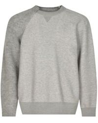 Sacai - Knit-Panelled Crewneck Sweatshirt - Lyst