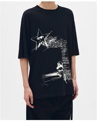 Ann Demeulemeester Sketchbook T-Shirt in Blue for Men | Lyst