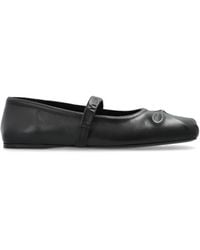 Marni - Logo Embossed Ballet Flats - Lyst