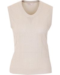 Liu Jo - Ribbed Lurex Knitted Tank Top - Lyst