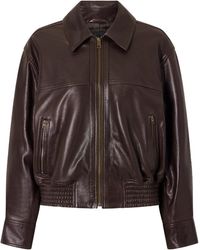 Nili Lotan - Leather Bomber Jacket - Lyst