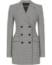 Dolce & Gabbana - Virgin Wool-Blend Houndstooth Jacket - Lyst