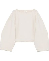 Entire studios - Wide-Leg Boat Neck Jumper - Lyst