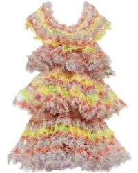 SUSAN FANG - Tiered Midi Dress - Lyst
