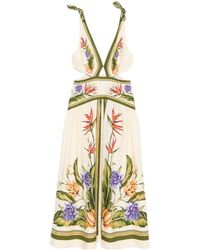 FARM Rio - Sand Tropical Scarf Lenzing Ecovero Euroflax Maxi Dress - Lyst