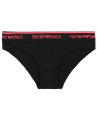 Emporio Armani - Logo Embroidered Underwear - Lyst
