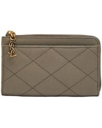Saint Laurent - Small Zipper Card Holder - Lyst