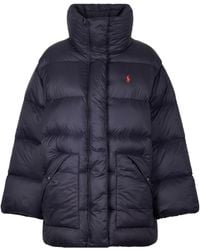 Polo Ralph Lauren - Logo Embroidered Puffer Jacket - Lyst