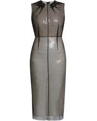 Erdem - Embellished Organza Sleeveless Sequin Midi Dress - Lyst
