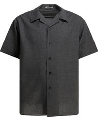AURALEE - Cashmere Collared Short-Sleeved Shirt - Lyst