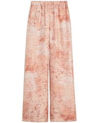 Max Mara - Printed Silk Casual Pants - Lyst