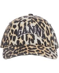 Ganni - Logo Pattern Baseball Hat - Lyst