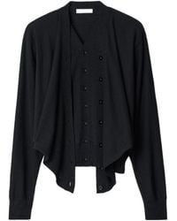 Lemaire - Draped Double-Breasted Cardigan - Lyst