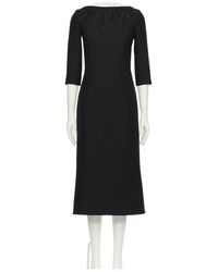 Valentino - Bow Detailed Boat Neck Dress - Lyst
