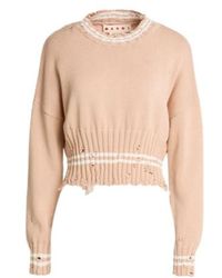 Marni - Solidcolor Breathable Knit Longsleeve Top - Lyst