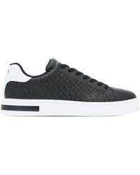 ARMANI EXCHANGE - Monogram-Debossed Sneakers - Lyst
