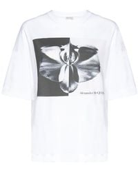 McQueen - Graphic Printed Crewneck T-Shirt - Lyst