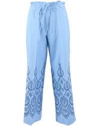 P.A.R.O.S.H. - P.A.R.O..H. Embroidered Wide-Leg Pants - Lyst