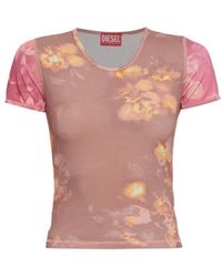 DIESEL - Elenewu Floral Print T-Shirt - Lyst