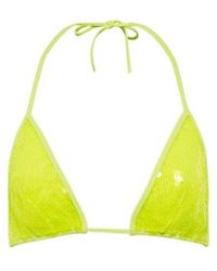 David Koma - Sequined Triangle Bikini Top - Lyst