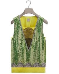 Dior - Sleeveless Top With Sequins - Lyst