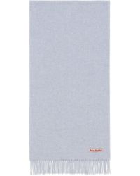 Acne Studios - Logo-Tag Fringed Wool Scarf - Lyst