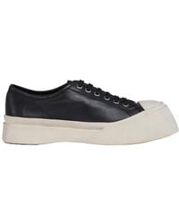 Marni - Logo Patch Lace-Up Sneakers - Lyst