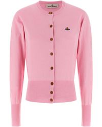 Vivienne Westwood - Logo Embroidered Knitted Cardigan - Lyst
