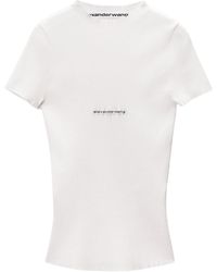 Alexander Wang - Ribbed Short-Sleeved T-Shirt - Lyst