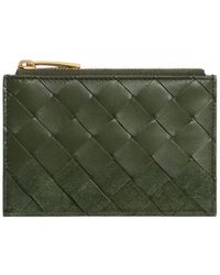 Bottega Veneta - Woven Zipper Card Holder - Lyst