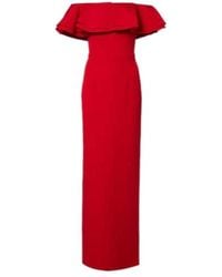 Safiyaa - Ryan Ruffled Off-Shoulder Crêpe Gown - Lyst