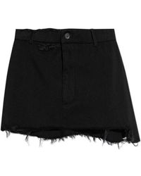 Balenciaga - Distressed Mini Skirt - Lyst