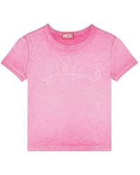 DIESEL - Graphic-Print Pigment-Dyed T-Shirt - Lyst