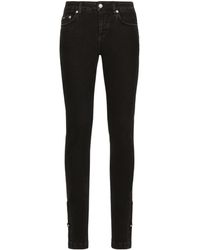 Dolce & Gabbana - Logo Plaque Skinny Jeans - Lyst