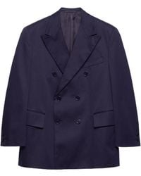 Prada - Double-Breasted Tailored Blazer - Lyst