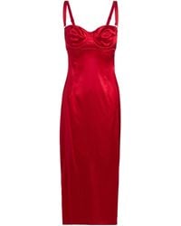 Dolce & Gabbana - Solid Color Lace Slip Dress - Lyst