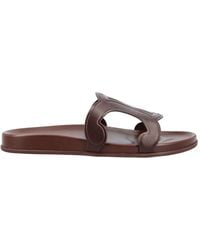 Celine - Round Toe Slippers - Lyst