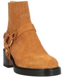 Chloé - Minimal Round-Toe Ankle Boots - Lyst
